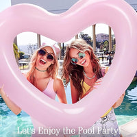 Pink Heart Shaped Pool Float