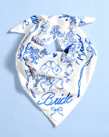 xo, Fetti - Bride Head Scarf - white silk, bandana, gift, bachelorette