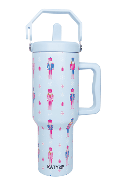 Katydid - Nutcracker Light Blue Christmas Wholesale Tumbler Cup: Light Blue