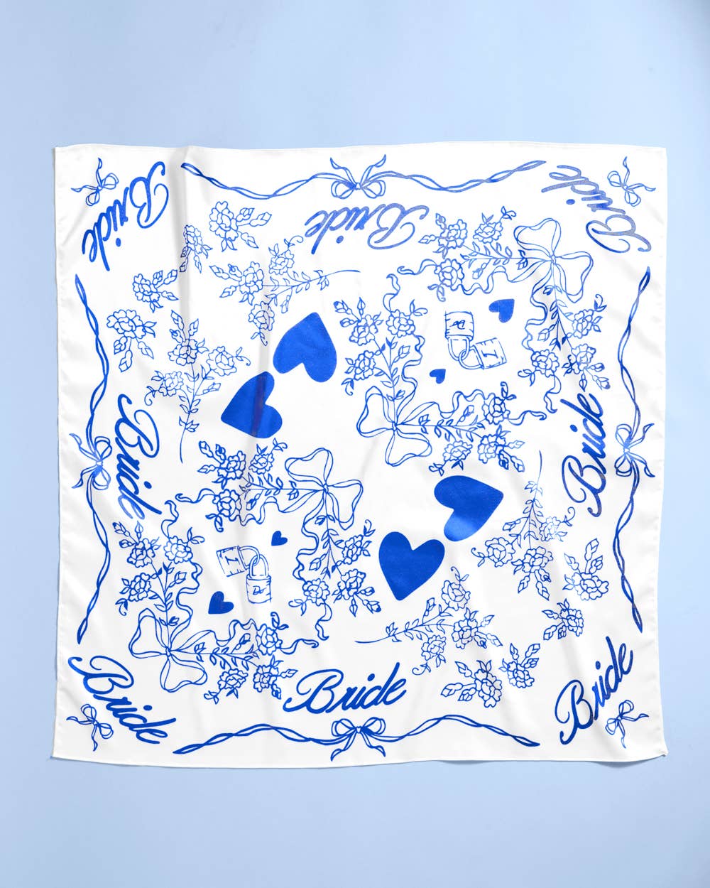 xo, Fetti - Bride Head Scarf - white silk, bandana, gift, bachelorette