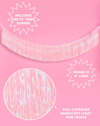 Pretty in Pink Fringe - light pink fringe banner