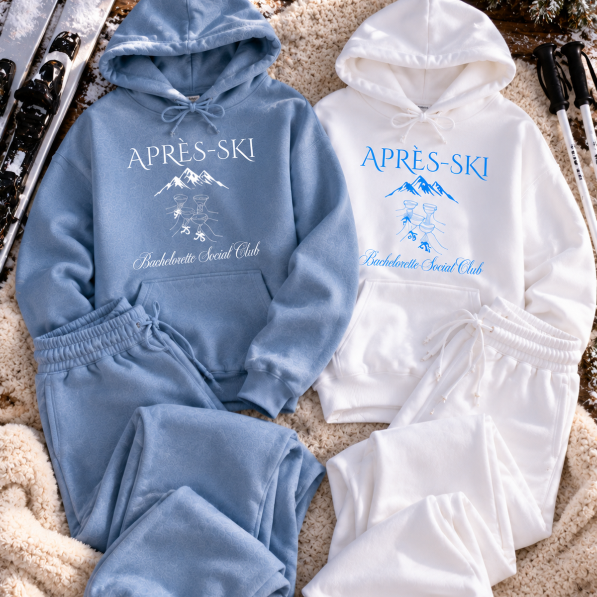Après-Ski Bachelorette Social Club Matching Sweat Sets