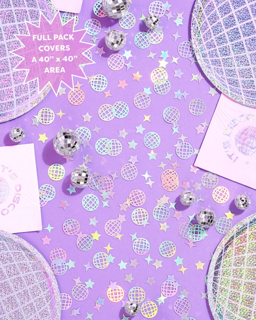 Disco Confetti - 200 pc iridescent foil confetti