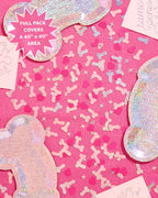 Penis Confetti - 200 pc pink + holographic confetti
