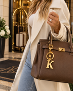 18K Gold-Plated Initial Keychain