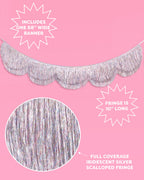 Shimmer Scallop Fringe - scalloped banner