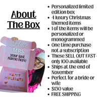 PRE-ORDER - Limited Edition - Christmas Monogrammed Bride or Wife Box
