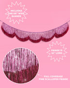 Tickled Pink Fringe - scalloped banner