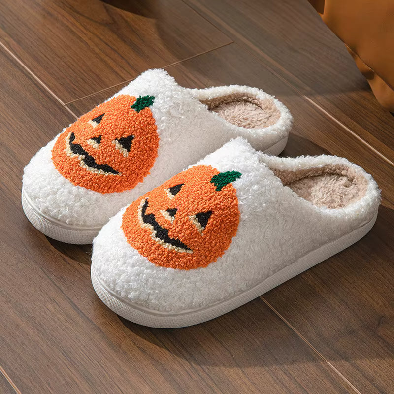 Cozy Sherpa Pumpkin Slippers
