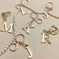 18K Gold-Plated Initial Keychain