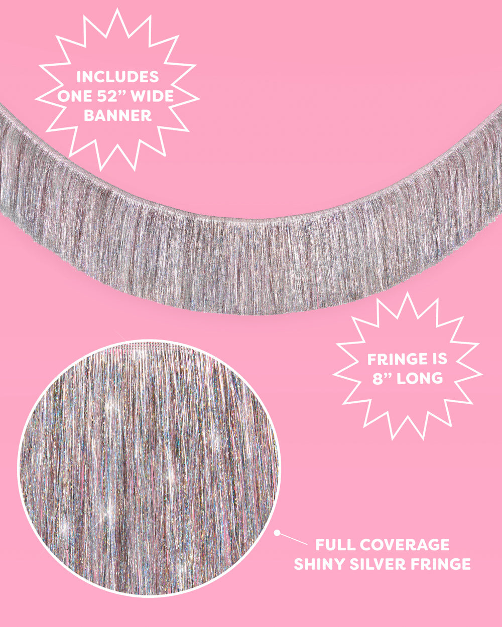 Shimmer Fringe - iridescent banner