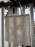Bride/Wifey Tote Bag w/ Foil Lettering