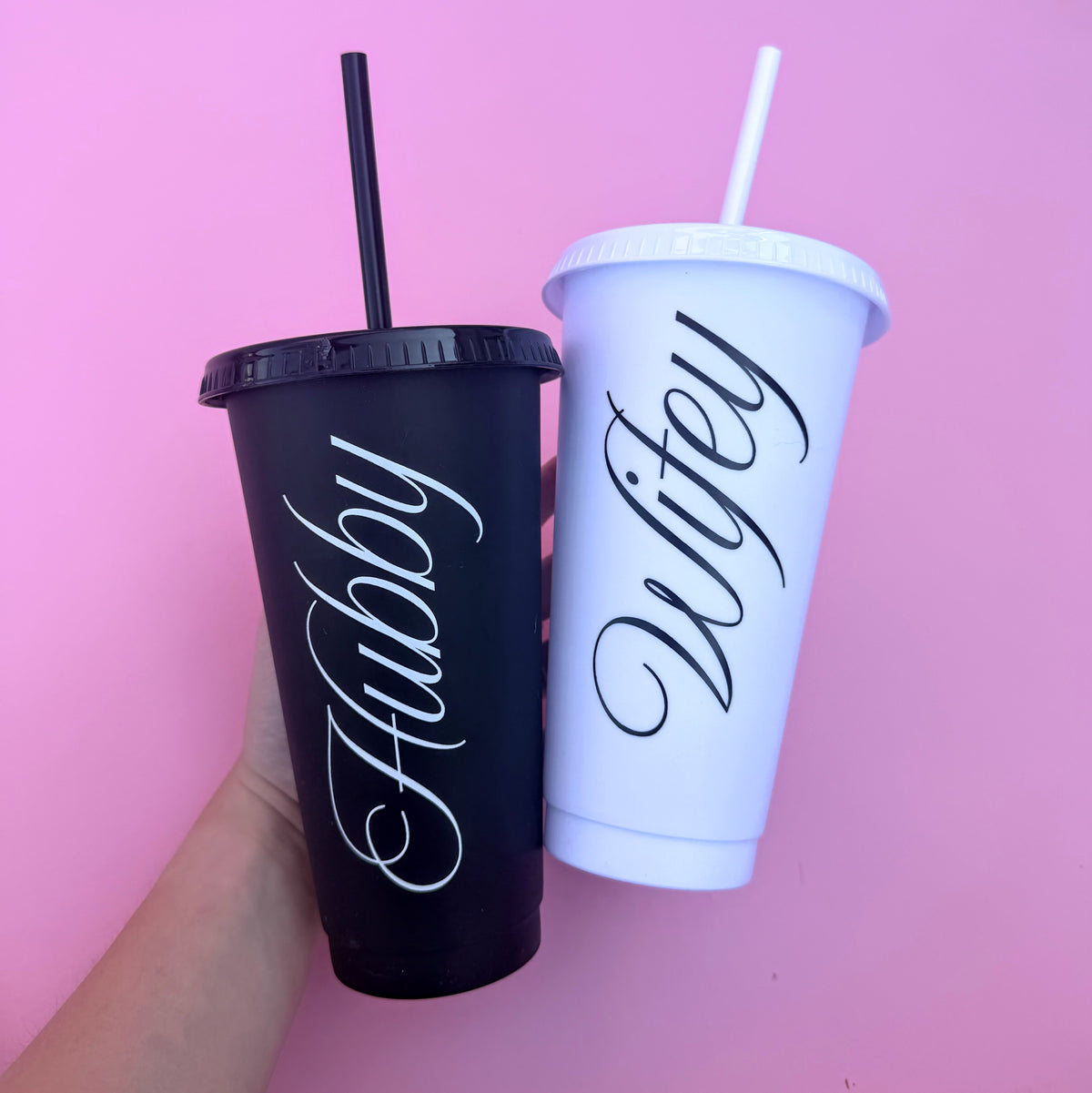 Hubby & Wifey 24 oz. Matching Tumbler Set
