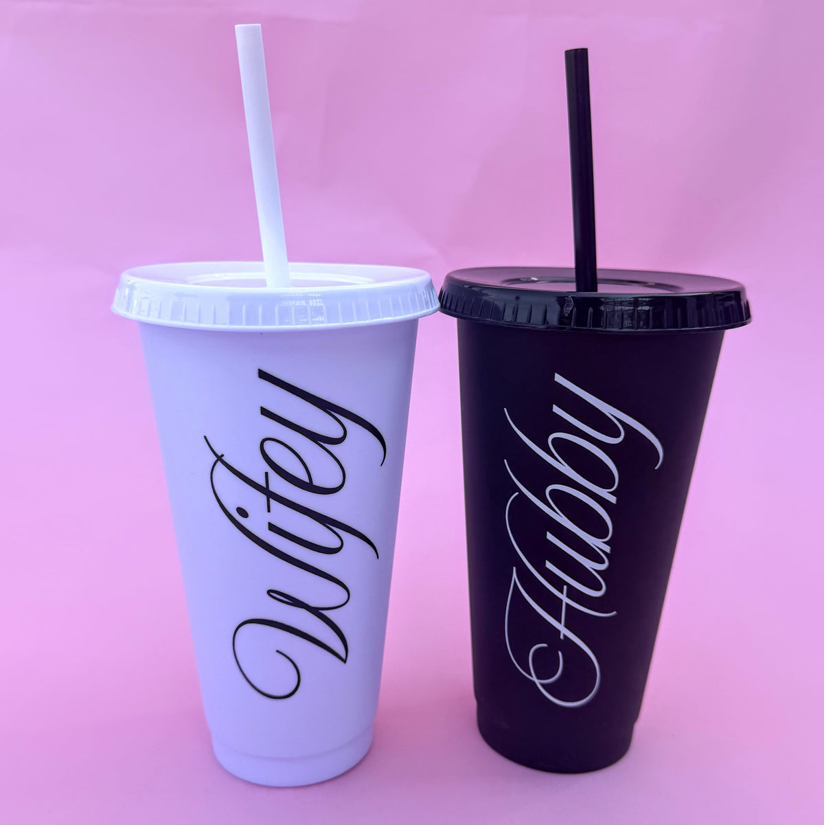 Hubby & Wifey 24 oz. Matching Tumbler Set