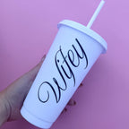 Hubby & Wifey 24 oz. Matching Tumbler Set