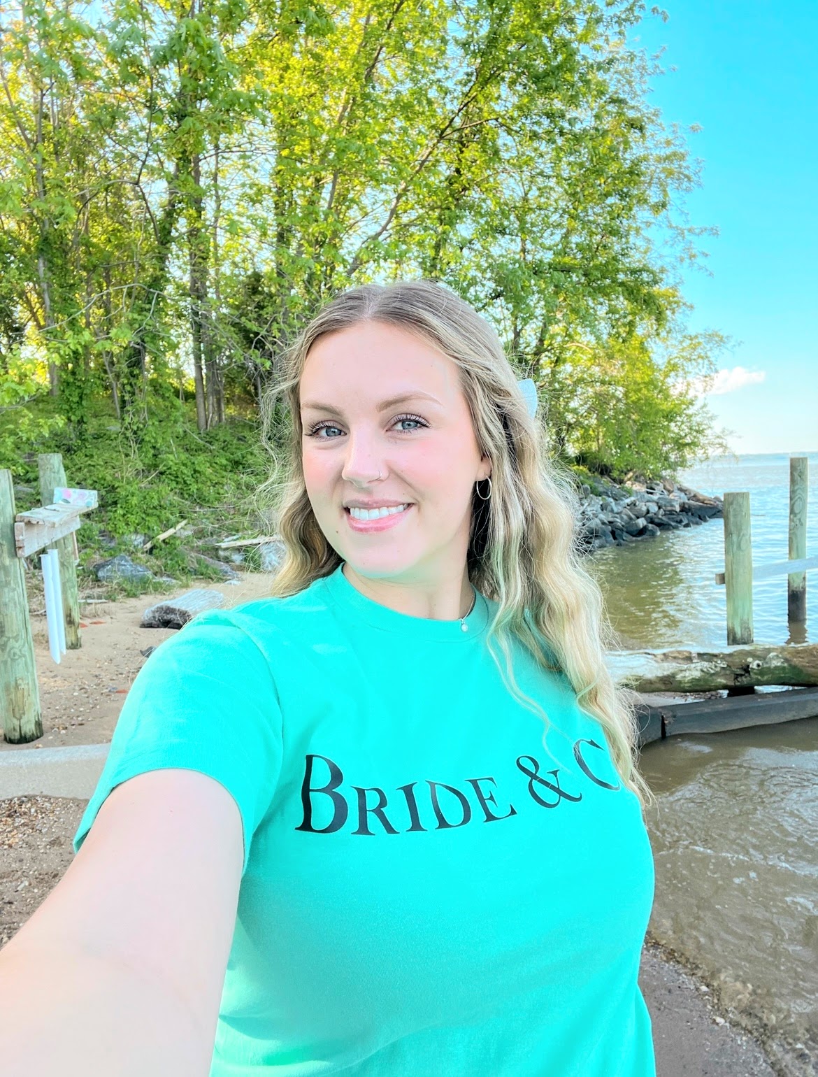 Tiffany & Co. inspired Bride & Co. shirt in sea green