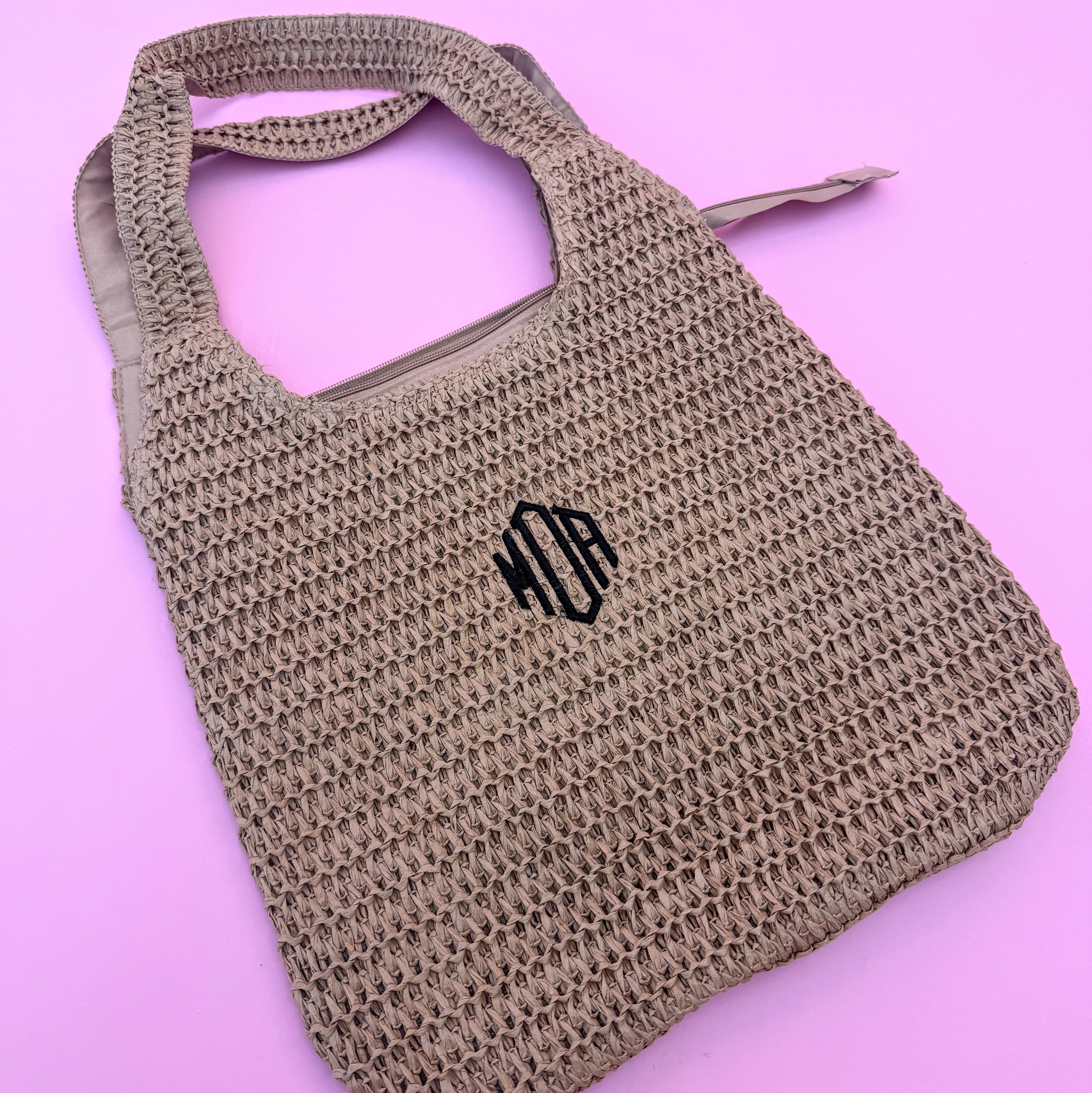Woven Straw Beach Bag