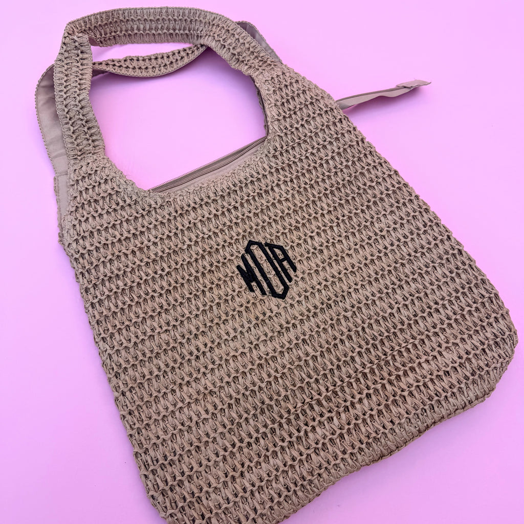 Woven Straw Beach Bag