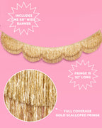 Stay Golden Fringe - scalloped banner