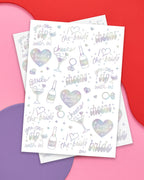 Bride's Besties Tats - 40 foil temporary tattoos