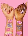 Let's Go Party Tats - 46 foil temporary tattoos