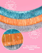 Showgirl Fringe Pack - teal + orange fringe banners