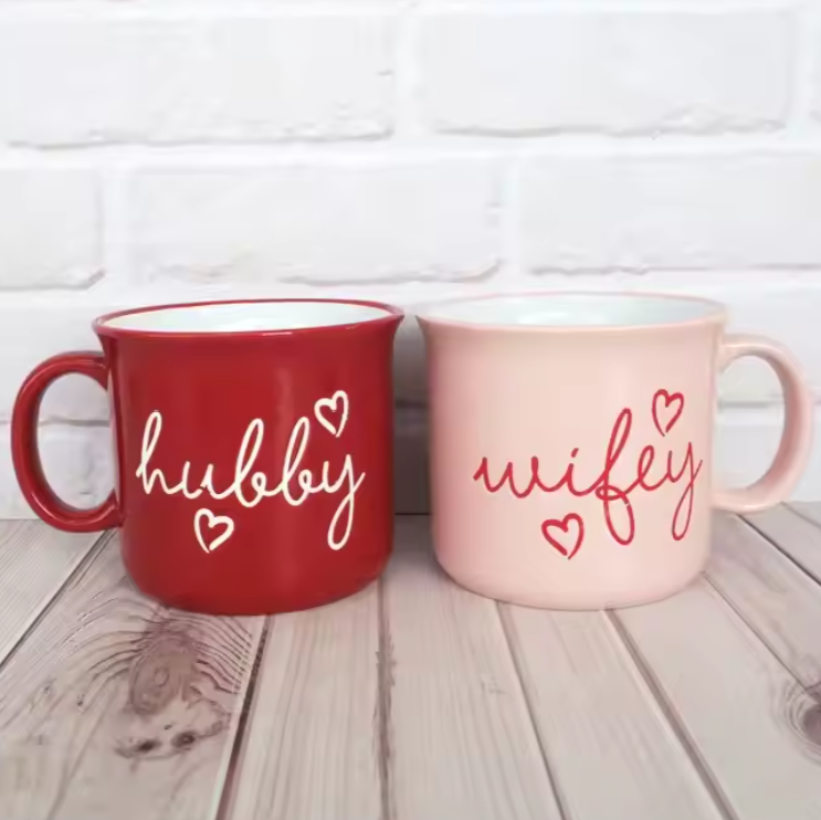 Hubby + Wifey Mug Set