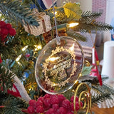 "The Winter I Spent Engaged” Crystal Ornament