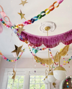Tickled Pink Fringe - scalloped banner