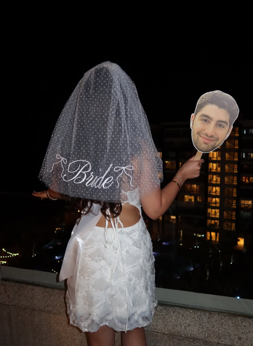 Dotted Bride Veil - embroidered bridal veil