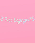Just Engaged Banner - iridescent foil banner