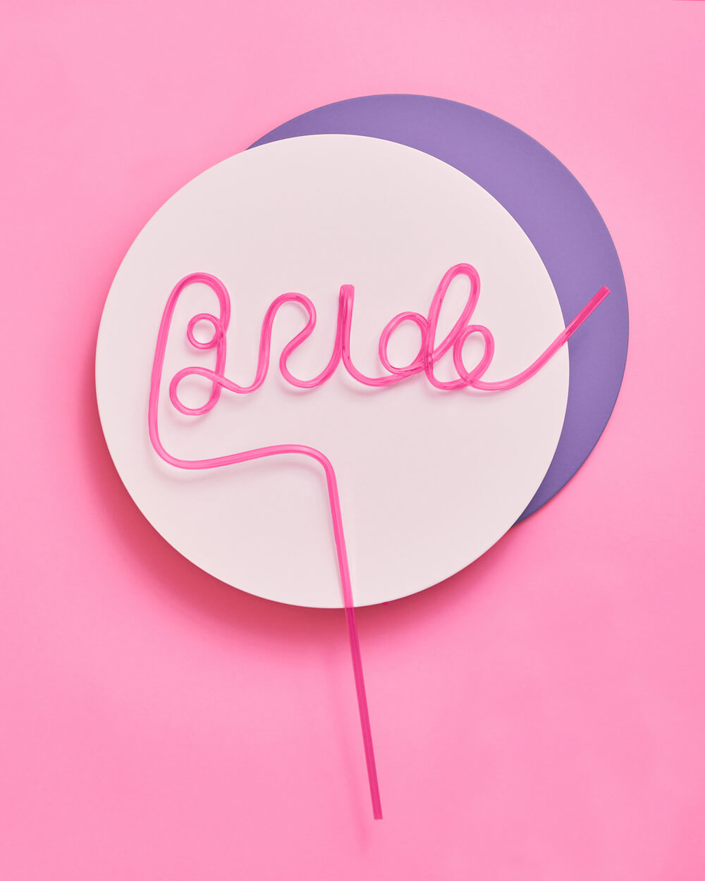 Extra, Extra Straw - XL pink Bride straw