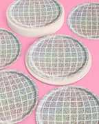 Shimmer Disco Plates - 25 foil paper plates