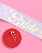 Last Disco Sash - lavender + iridescent foil