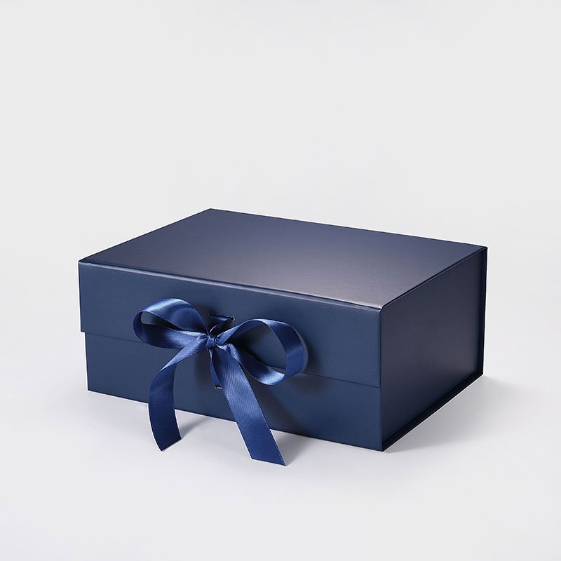 Personalized Navy Gift Box with Bow