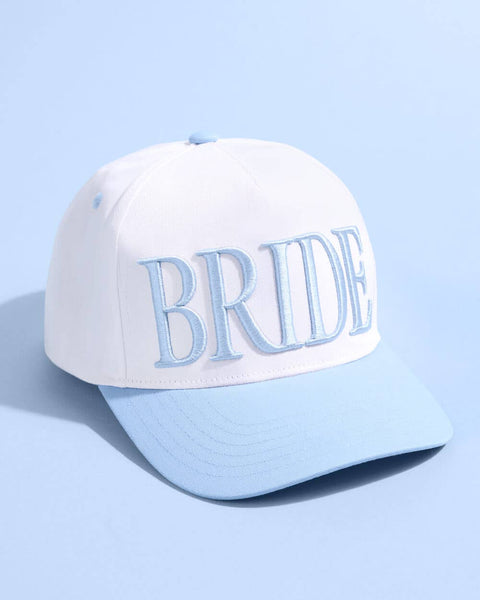 xo, Fetti - Something Blue Hat - embroidered hat, Bride Gift, Bachelorette