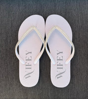 Bride or Wifey Rhinestone Flip-Flops