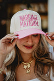 Katydid - Marriage Material Two-Toned Trucker Hats For Women: Pink and Tan