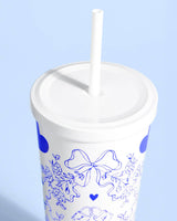 xo, Fetti - Something Blue Tumbler - 24 oz bride cup, drink, bachelor