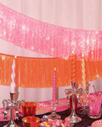 Orange Fringe Banner - iridescent banner