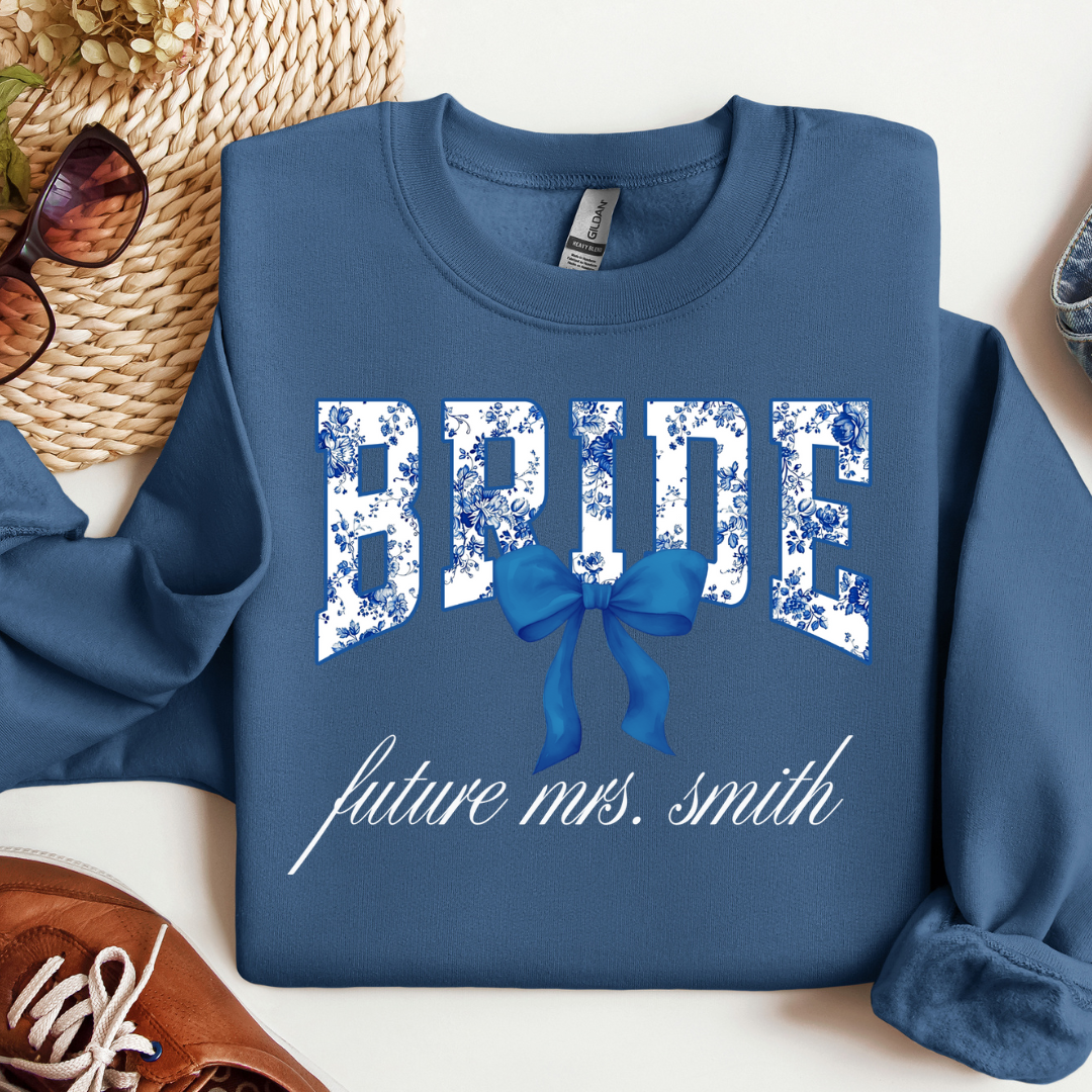 Personalized Floral Bride Tee