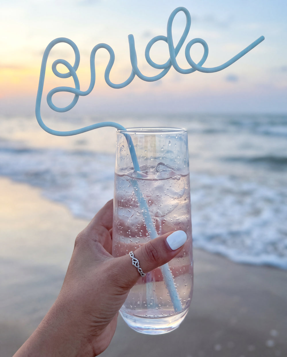 Something Blue Straw - XL blue Bride straw