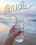 Something Blue Straw - XL blue Bride straw