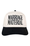Katydid - Marriage Material Two-Toned Trucker Hats For Women: Pink and Tan