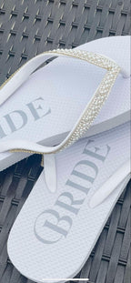 Bride or Wifey Rhinestone Flip-Flops