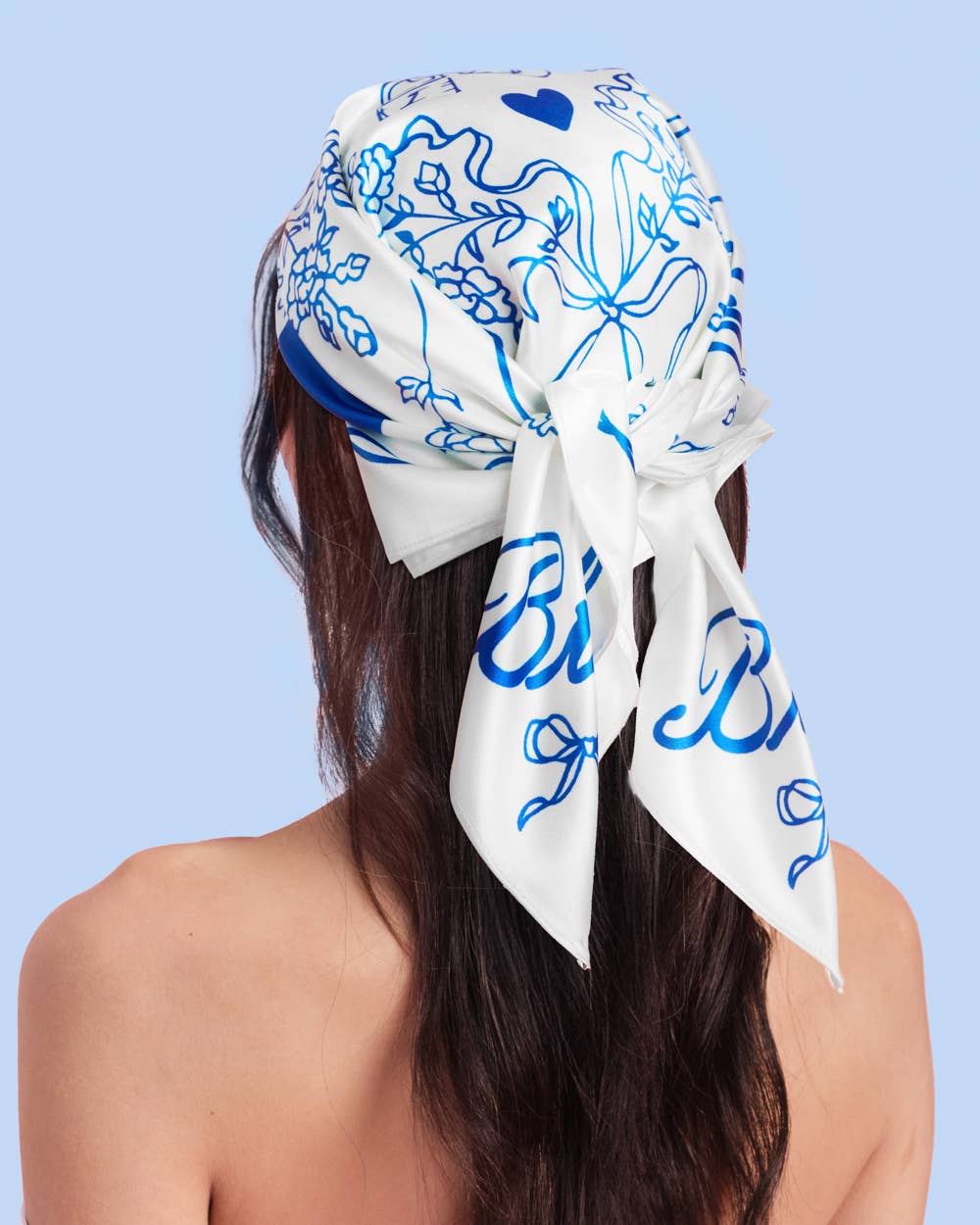 xo, Fetti - Bride Head Scarf - white silk, bandana, gift, bachelorette