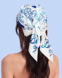 xo, Fetti - Bride Head Scarf - white silk, bandana, gift, bachelorette