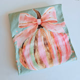 ✨ Celebrate fall in style with our hand-painted pink pumpkin bow tee 🎃🎀 Perfect for brides & wives who love cozy, artistic fashion!
