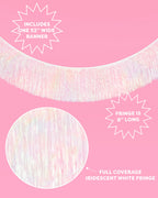 Iridescent Fringe - iridescent foil banner