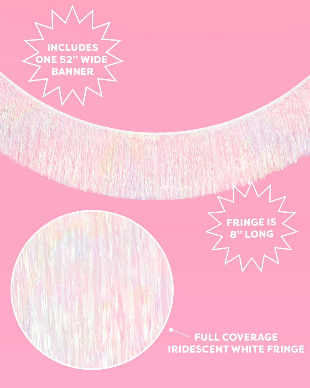 Iridescent Fringe - iridescent foil banner